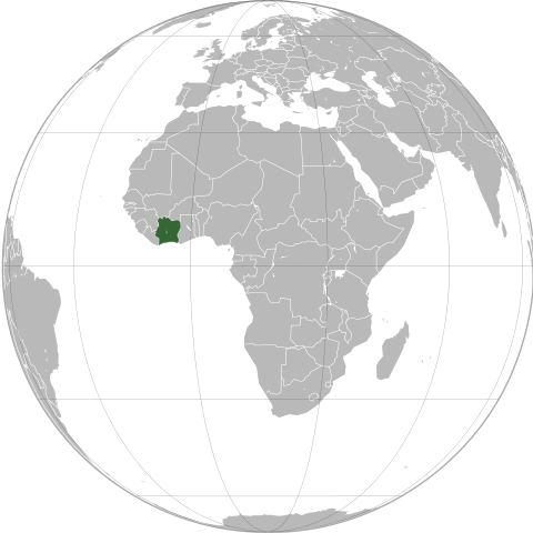 Map Кот-д'Івуар