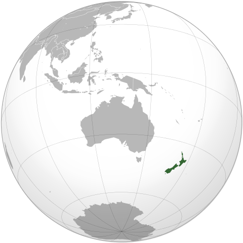 Map Нова Зеландія