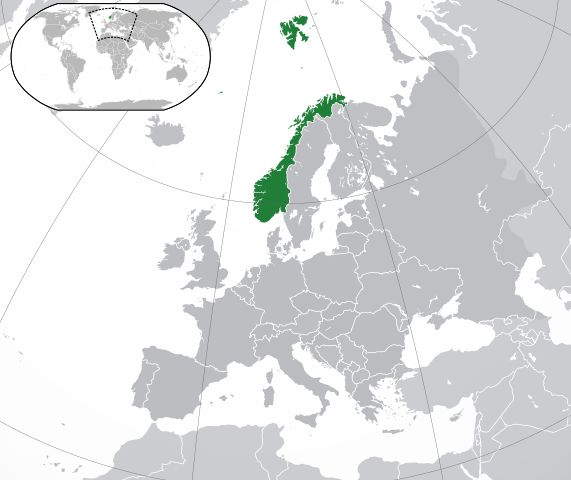 Map Норвегія