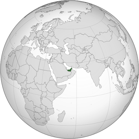 Map Об'єднані Арабські Емірати