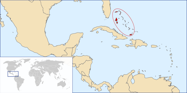 Map Багамські о-ви