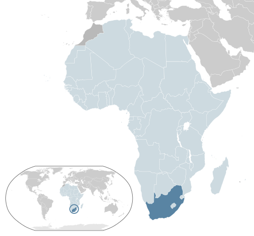 Map Південно-Африканська Республіка