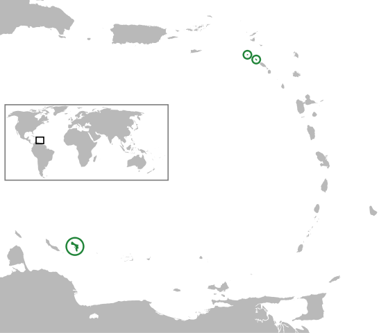 Map Бонейр, Сінт-Естатіус та Сабе